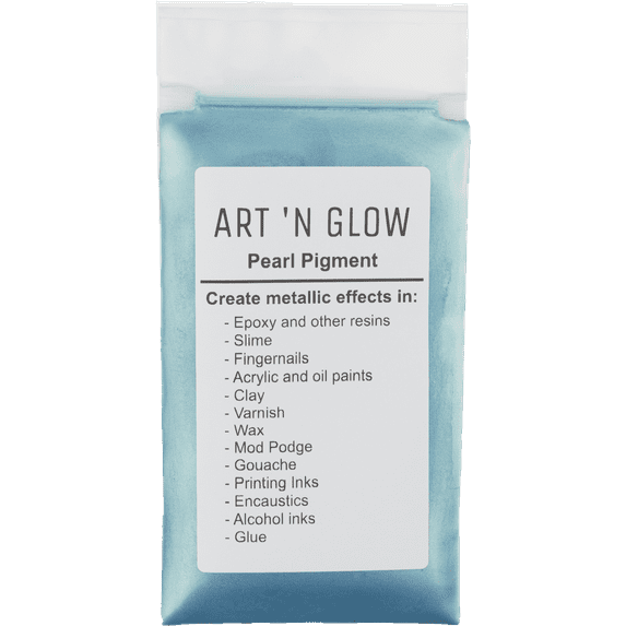 Art 'N Glow Mica Pearl Pigment Powder (Sky Blue) - (.88 Ounce/25 Grams) - 10+ Colors Available
