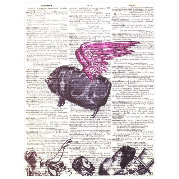 art n wordz when pigs fly dictionary sheet pop art wall or desk art print poster