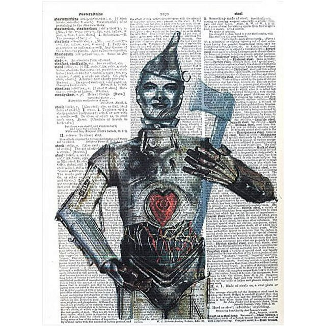 Art N Wordz Wizard of Oz Tin Man Original Dictionary Sheet Pop Art Wall or Desk Art Print Poster