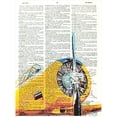 thumbnail image 1 of Art N Wordz Yellow Airplane Dictionary Sheet Pop Art Wall or Desk Art Print Poster, 1 of 1