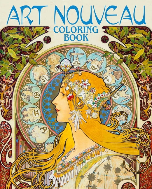 Art Nouveau Coloring Book, (Paperback)
