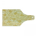 thumbnail image 1 of Art Nouveau Cutting Board, Rococo Style Curved Spring Blooms Branches Leaves Boho, Decorative Tempered Glass Cutting and Serving Board, Wine Bottle Shape, Pale Yellow Earth Yellow, by Ambesonne, 1 of 1