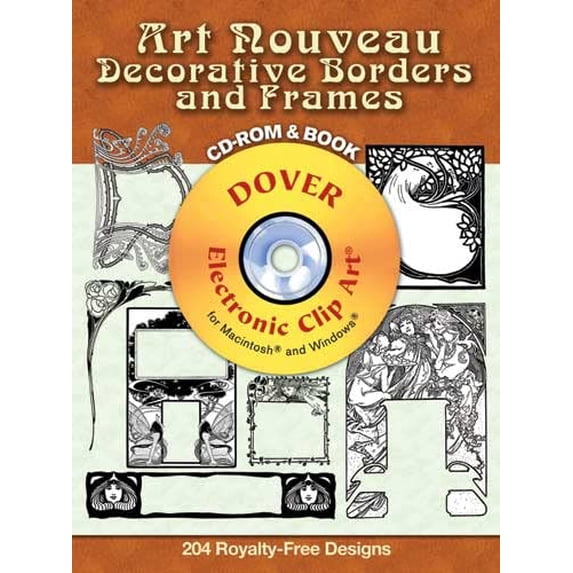 Pre-Owned "Art Nouveau" Decorative Borders and Frames (CD Rom & Book) (Dover Electronic Clip Art) Paperback