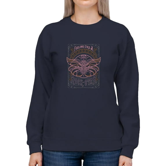 Art Nouveau Fake Rock Band Sweatshirt Women -Image by Shutterstock, Female 3X-Large