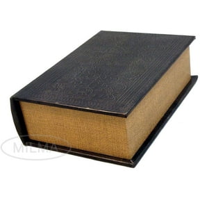 Art Nouveau Floral Motif Decorative Wood Book Box Hidden Storage Secret Book Box