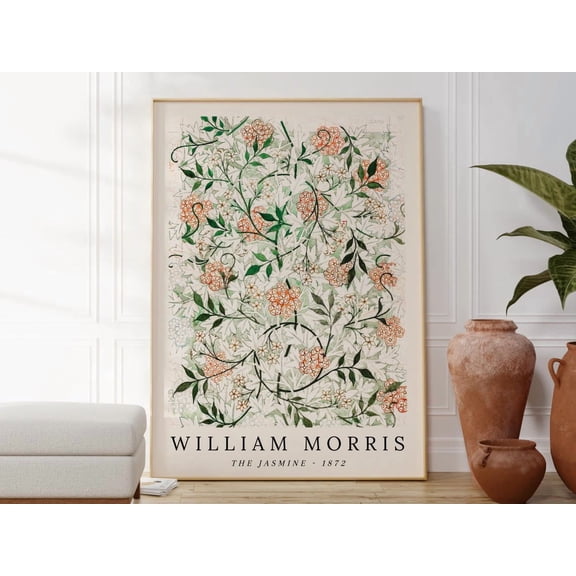 Art Nouveau Floral Poster Jasmine Wall Art