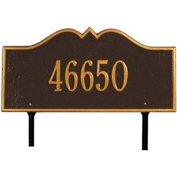 Art Nuevo Top Mount Address Plaque - Mocha