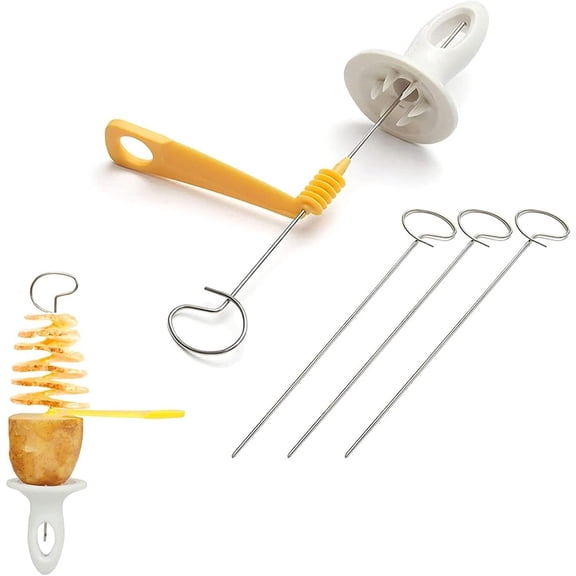 Effortless Culinary Artistry, Tornado Potato Slicer, Fry Tower Maker, Space Saving Design, Food Grade Material, Quick Clean, Easy To Use, Upgrade Stainless Steel, Plastic Twisted