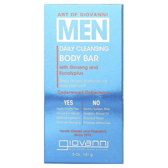 Giovanni Hair Care Products - Clns Body Bar Men Cdrwd - 1 Each-5 Oz