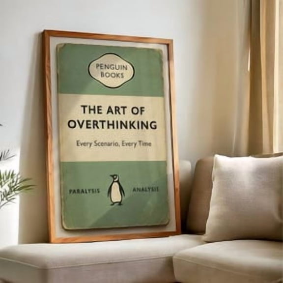 Art Of Overthinking Penguin Poster, Poster Home Decor, Poster Only