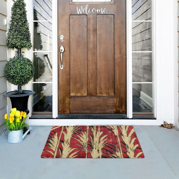 Art Oil Painting Outdoor Doormats NonSlip Bath Rugs Absorbent Muddy Dirt Resist Door Mats 32''x20''