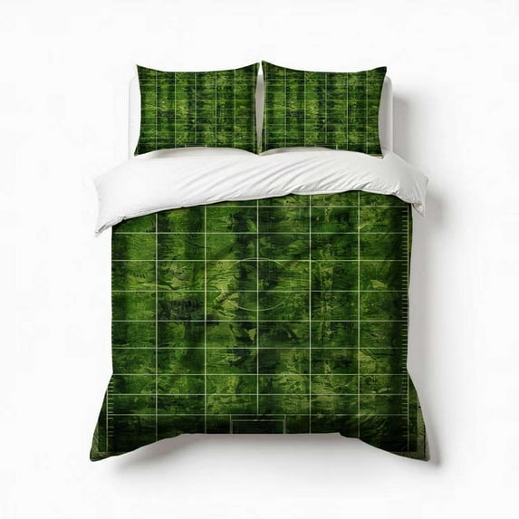 Art On The Pitch Bedding Set 3 Pcs Soft Microfiber Quilt Cover For Bedroom Decor, Comforter Cover With 2 Pillowcase