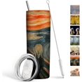 thumbnail image 1 of Art Painting Tumbler 20 oz Travel Coffee Mug Art Skinny Tumblers with Lid and Straw Stainless Steel Insulated Coffee Cups Gift for Art Lover, 1 of 6