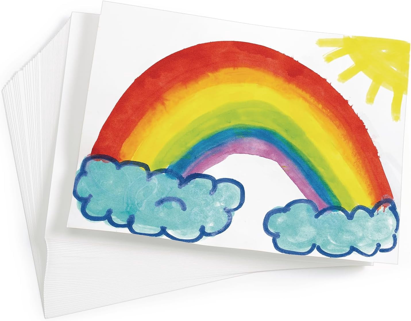 Art Paper, 9" x 12" Painting & Craft Paper, Finger Paints, Watercolor, Tempera, Drawing, Art Room & Homeschool Crafts 100 sheets