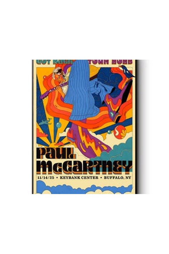 Art Paul Mccney Got Back Tour 2025 Buffalo Ny Poster Wall, UNFRAMED PAPER POSTER