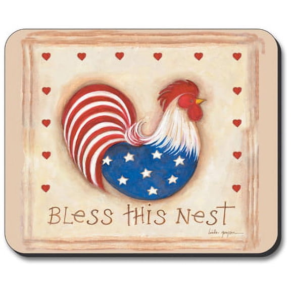 Art Plates Mouse Pad - Bless This Nest