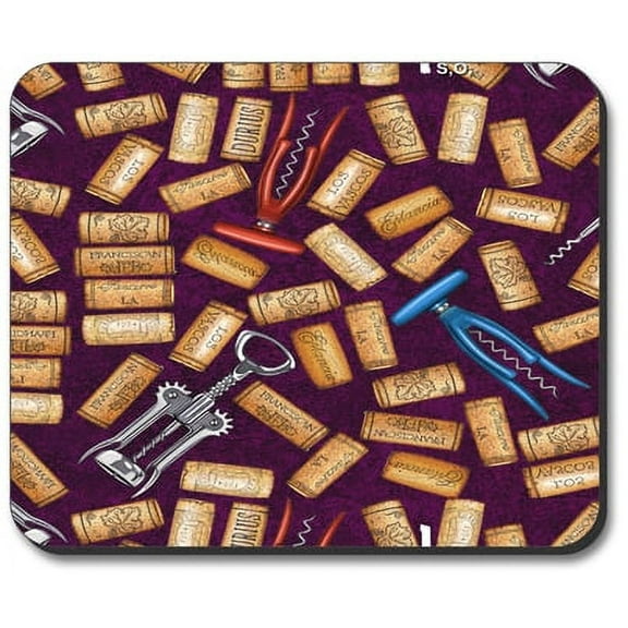 Art Plates Mouse Pad - Corks and Corkscrews
