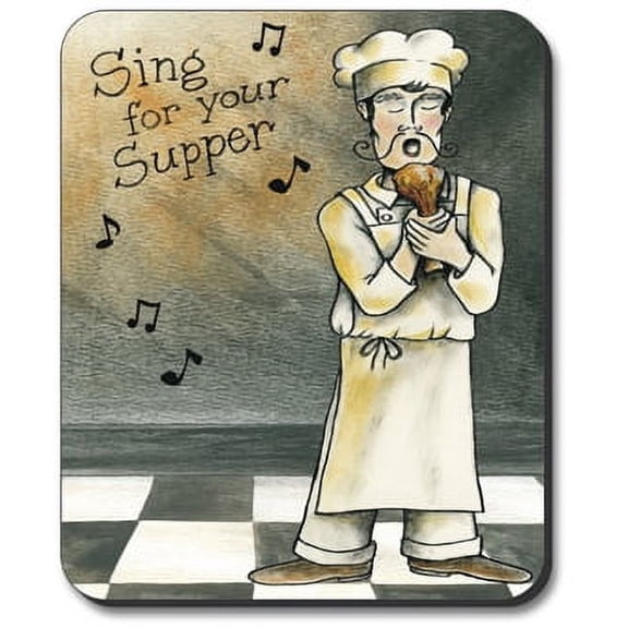 Art Plates Mouse Pad - Drumstick Chef