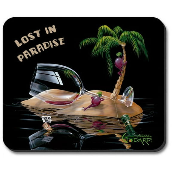 Art Plates Mouse Pad - Michael Godard - Lost in Paridise