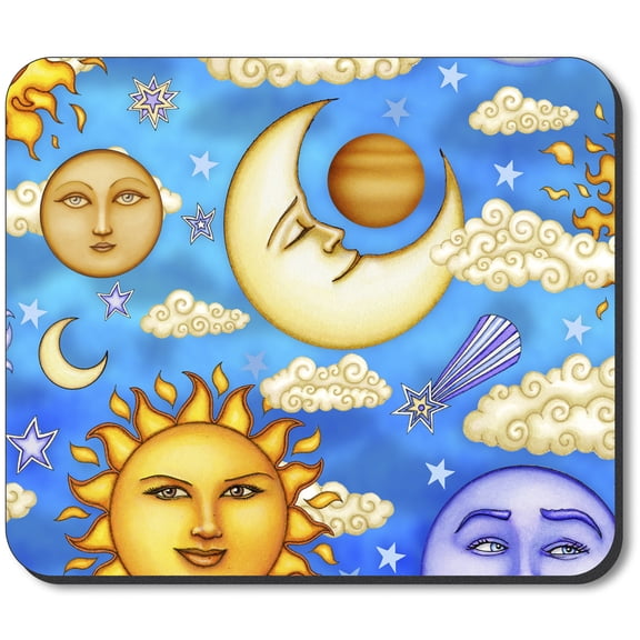 Art Plates Mouse Pad - Moon & Stars