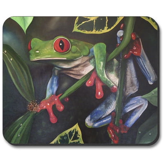 Art Plates Mouse Pad - Red Eyed Tree Frog