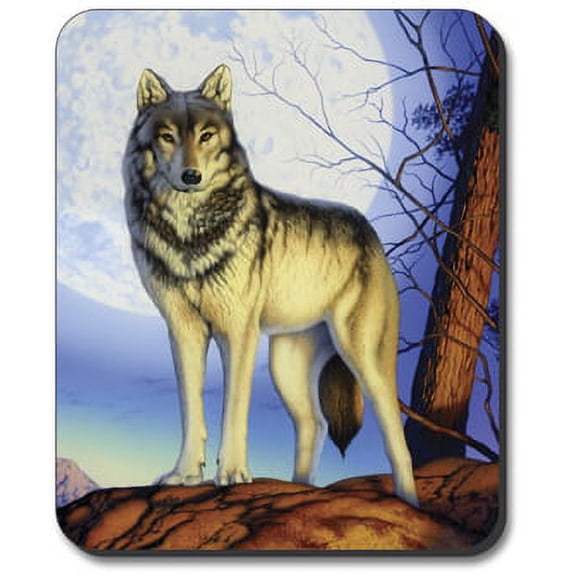 Art Plates Mouse Pad - Timber Wolf