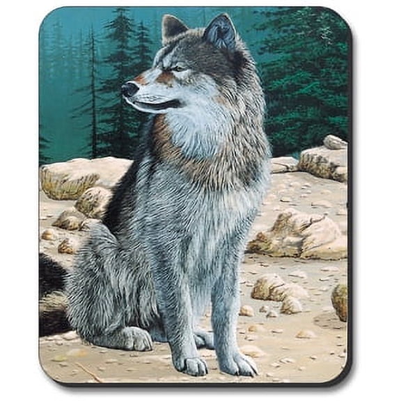 Art Plates Mouse Pad - Wolf