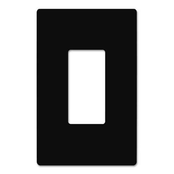 Art Plates - OVERSIZED Screwless Child Safe Switch Plate - 5.5" x 3.5" - Jumbo 1 Gang Decorator GFCI Style - Unbreakable Polycarbonate - One Gang Screwless Light Switch Cover Plate - Glossy Black