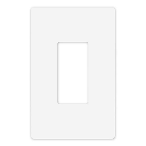 Art Plates - OVERSIZED Screwless Child Safe Switch Plate - 5.5" x 3.5" - Jumbo 1 Gang Decorator GFCI Style - Unbreakable Polycarbonate - One Gang Screwless Light Switch Cover Plate - Glossy White