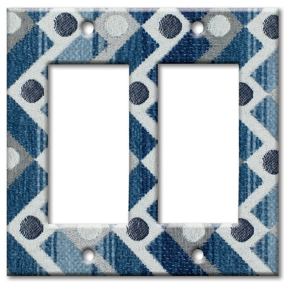 Art Plates brand - Double Gang Rocker Wall Plate - Zig Zag