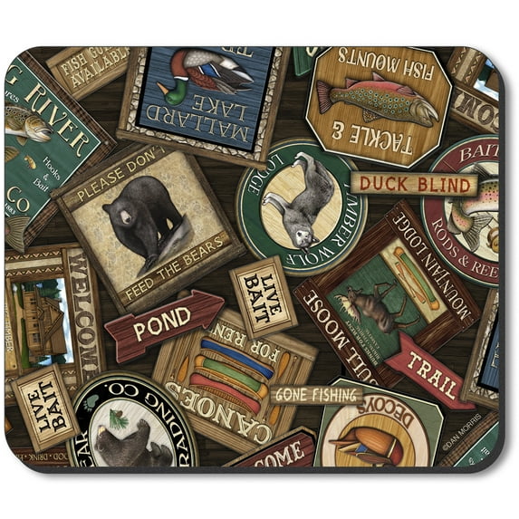 Art Plates brand Mouse Pad - Lodge Signs