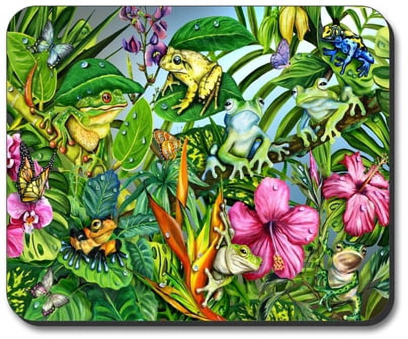 Art Plates Seaside Town Mouse Pad - 9.25x7.75 Inch Non-Slip Rubber Base