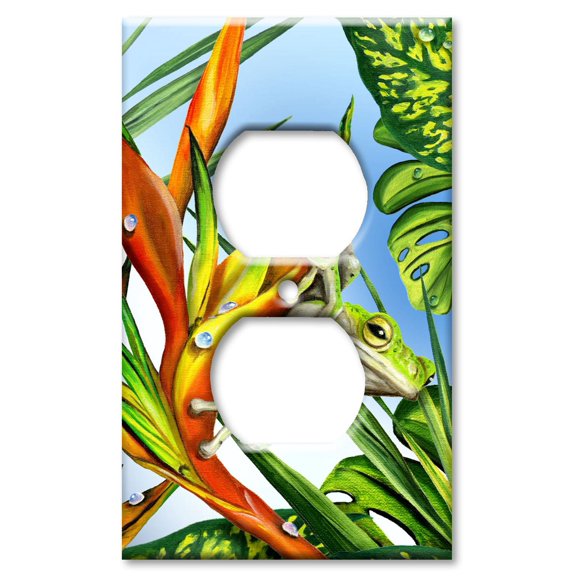 Art Plates brand - Outlet Cover Wall Plate - Paradise Frog