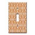 thumbnail image 1 of Art Plates brand - Single Gang Toggle Wall Plate - Orange Diamonds, 1 of 2