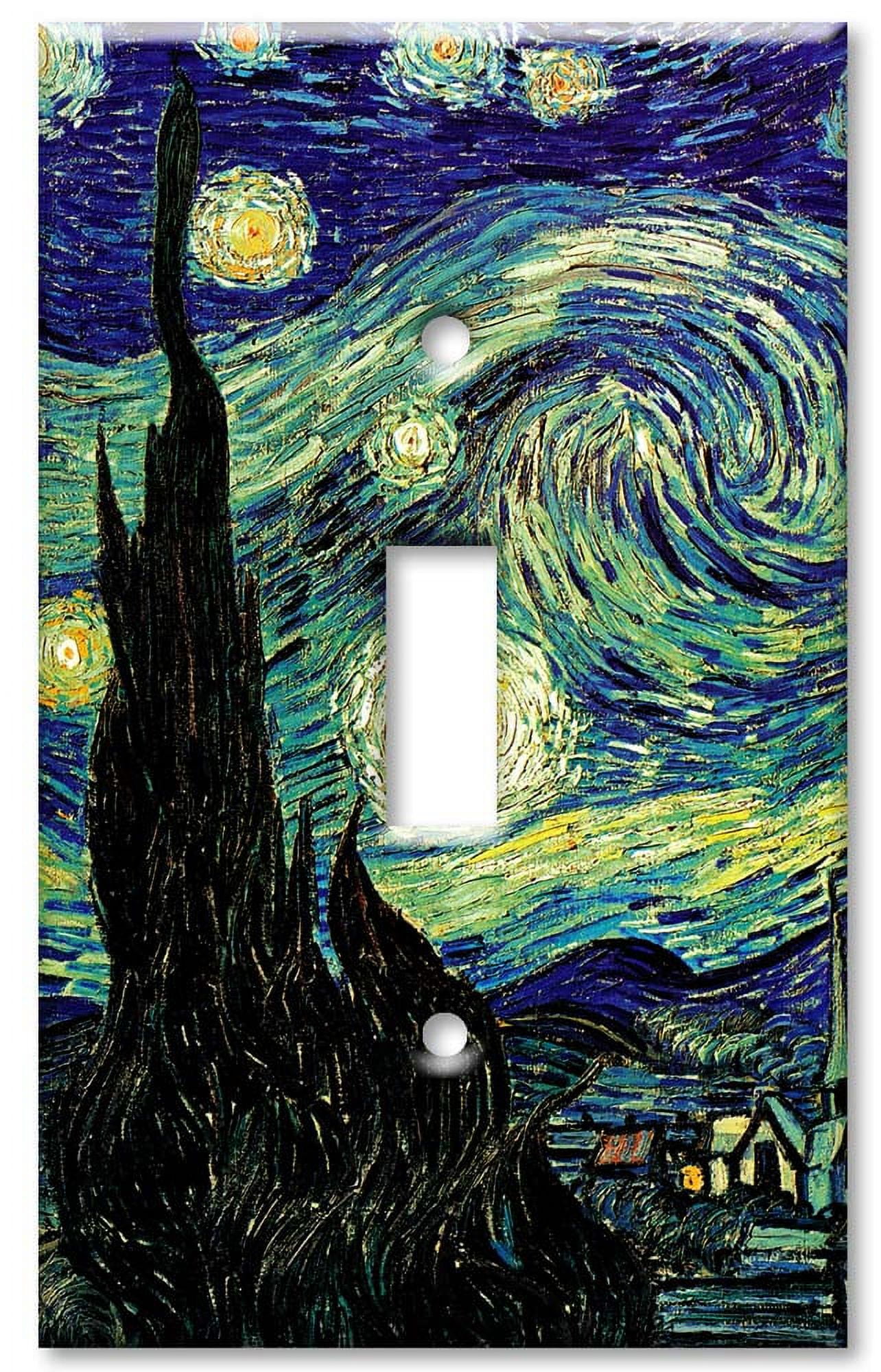 Art Plates brand Single Gang Toggle Wall Plate Van Gogh Starry Night