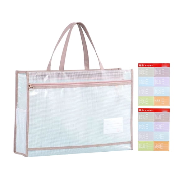 Art Portfolio Bag, Artwork Storage Folder, Poster Organizer Bag, Large Capacity Mesh Zipper Portfolio with Handle for Poster Scrapbook Keepsake Bulletin Board Storage 17.7x4.7x12.99 Inch,Red