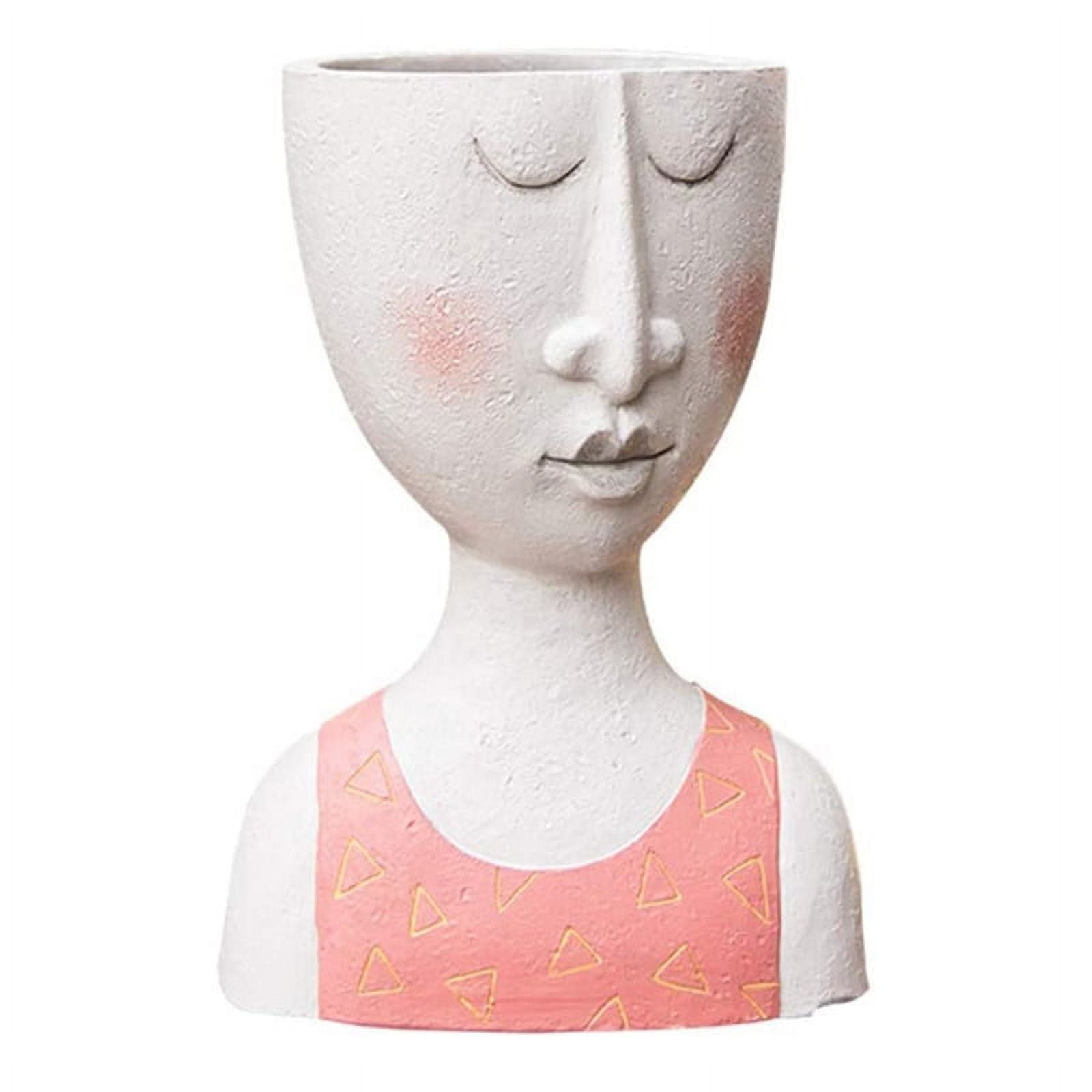 Art Portrait Flower Pots Sculpture Resins Face Flower Pots Handmade