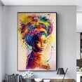 thumbnail image 1 of Art Poster African American Art Canvas Art Poster, African Black Woman Graffiti Pictures Wall Decor, Abstract African Girl Canvas Paintings for Living Room Decoration Unframed, 1 of 3