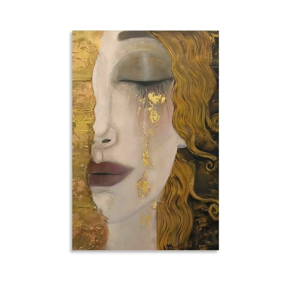 Art Poster Gustav Klimt Golden Tears Poster Canvas Art Poster and Wall Art Picture Print Modern Family bedroom Decor Posters 24x36inch(60x90cm)
