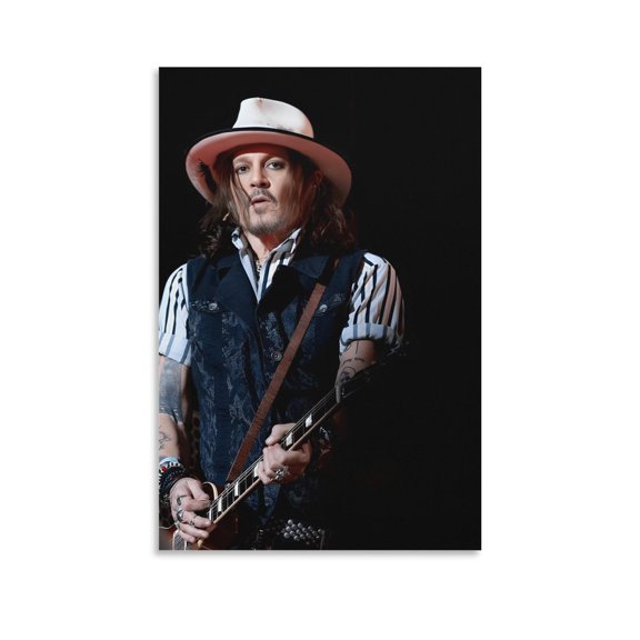 Art Poster Johnny Depp Film Producer Popular Male Actor An Outstanding Musician Home Decor Poster Wall Art Hanging Picture Print Bedroom Decorative Painting Posters Room Aesthetic 12x18inch(30x45cm)