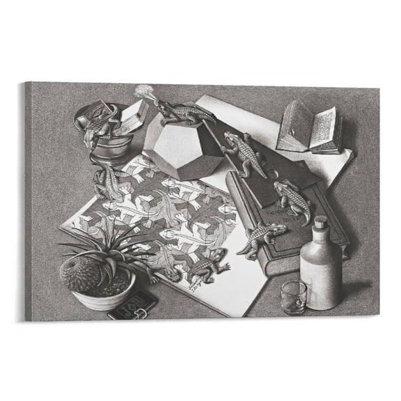 Art Poster MC Escher,Relativity Lattice Aesthetic Room Poster(10) Poster Decorative Painting Canvas Wall Art Living Room Posters Bedroom Painting 24x36inch(60x90cm)