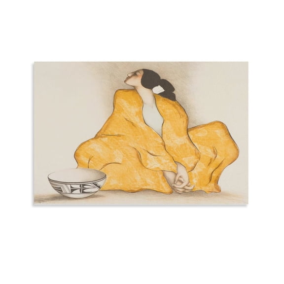 Art Poster Paintings R.C. Gorman Art Poster Canvas Painting Decor Wall Print Photo Gifts Home Modern Decorative Posters 12x18inch(30x45cm)