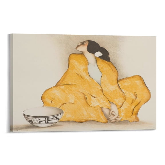 Art Poster Paintings R.C. Gorman Posters Art Print Wall Photo Paint Poster Hanging Picture Family Bedroom Decor Gift 12x18inch(30x45cm)