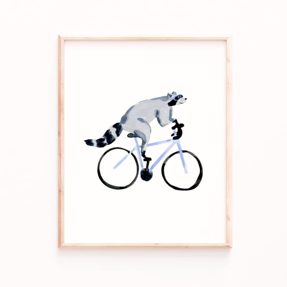 Art Poster Playful Biking Scene Poster Art Print Home Decor, Unframed Canvas Size 16x24 F03.1.20l896
