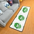 thumbnail image 1 of Art Poster Vector Illustration with Green Glitter Lips Print Isolated on White Background Hallway Runner Rug 2'x6' Kitchen Rug with Rubber Backing Non Slip Entryway Rug Runner, 1 of 6