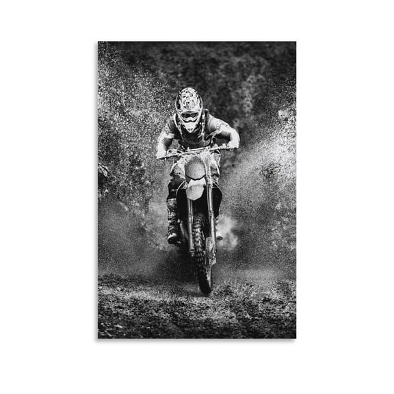 Art Posters Black And White Motorcycle Vintage Posters Poster Decorative Painting Canvas Wall Art Living Room Posters Bedroom Painting