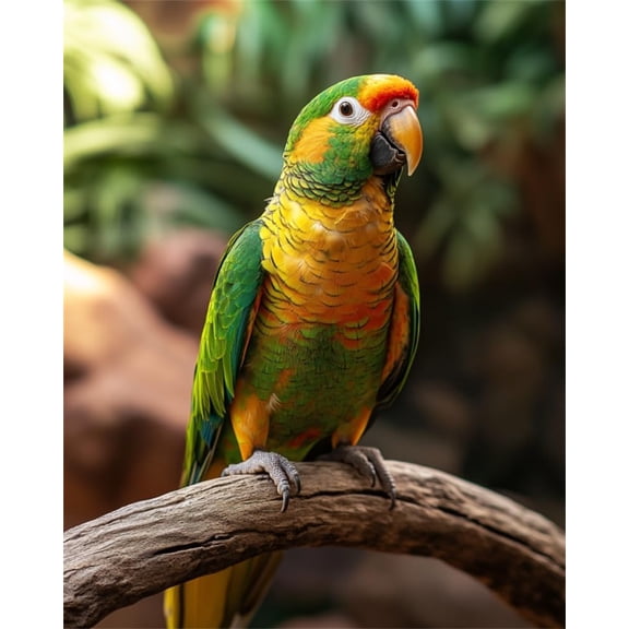 Art Pre Printed Cross Stitch Kits For Adults Beginners,Parrot On A Branch 11Ct Stamped Embroidery Kit Wall Art Home Decor Embroidery Crafts For Adults Beginners Gift