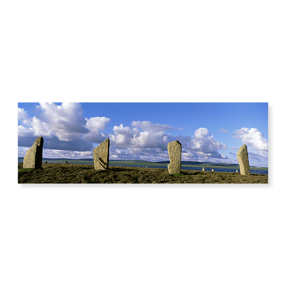 Art Print (Unframed), 4 stone pillars in the Ring Of Brodgar by Panoramic Images, 36" x 12"