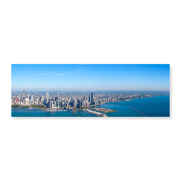 Art Print (Unframed), Aerial view of a cityscape by Panoramic Images, 24" x 8"