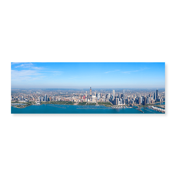 Art Print (Unframed), Aerial view of a cityscape by Panoramic Images, 24" x 8"